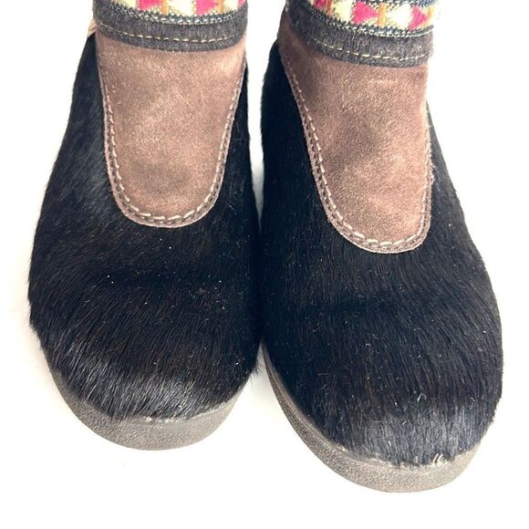 Authentic Tecnica Fur and Boiled Wool Embroidered Boots EUR 37, US 6,5 - Picture 8 of 15